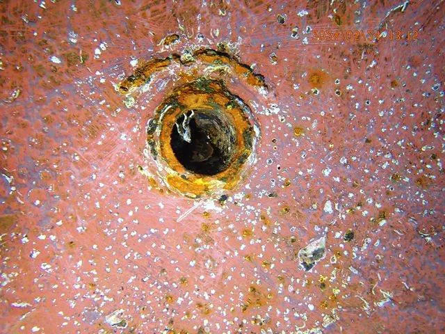 Discharge pipe after cleaning