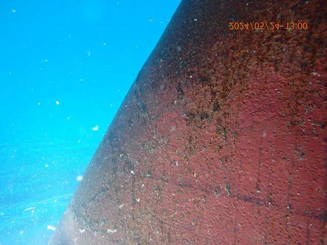 Port bow after cleaning