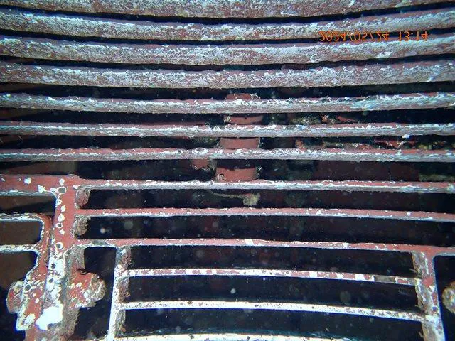 Port stern and sea chests after cleaning
