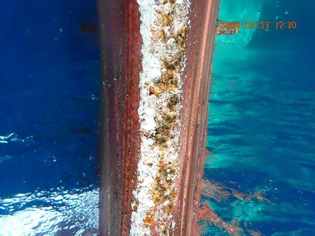 Rudder after cleaning