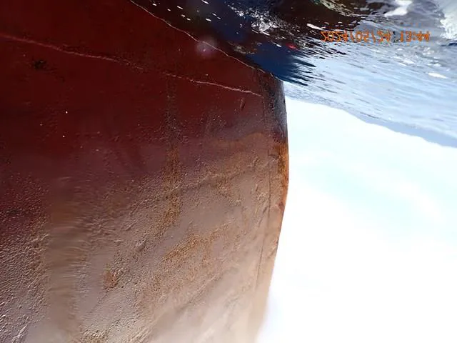 Starboard bow after cleaning