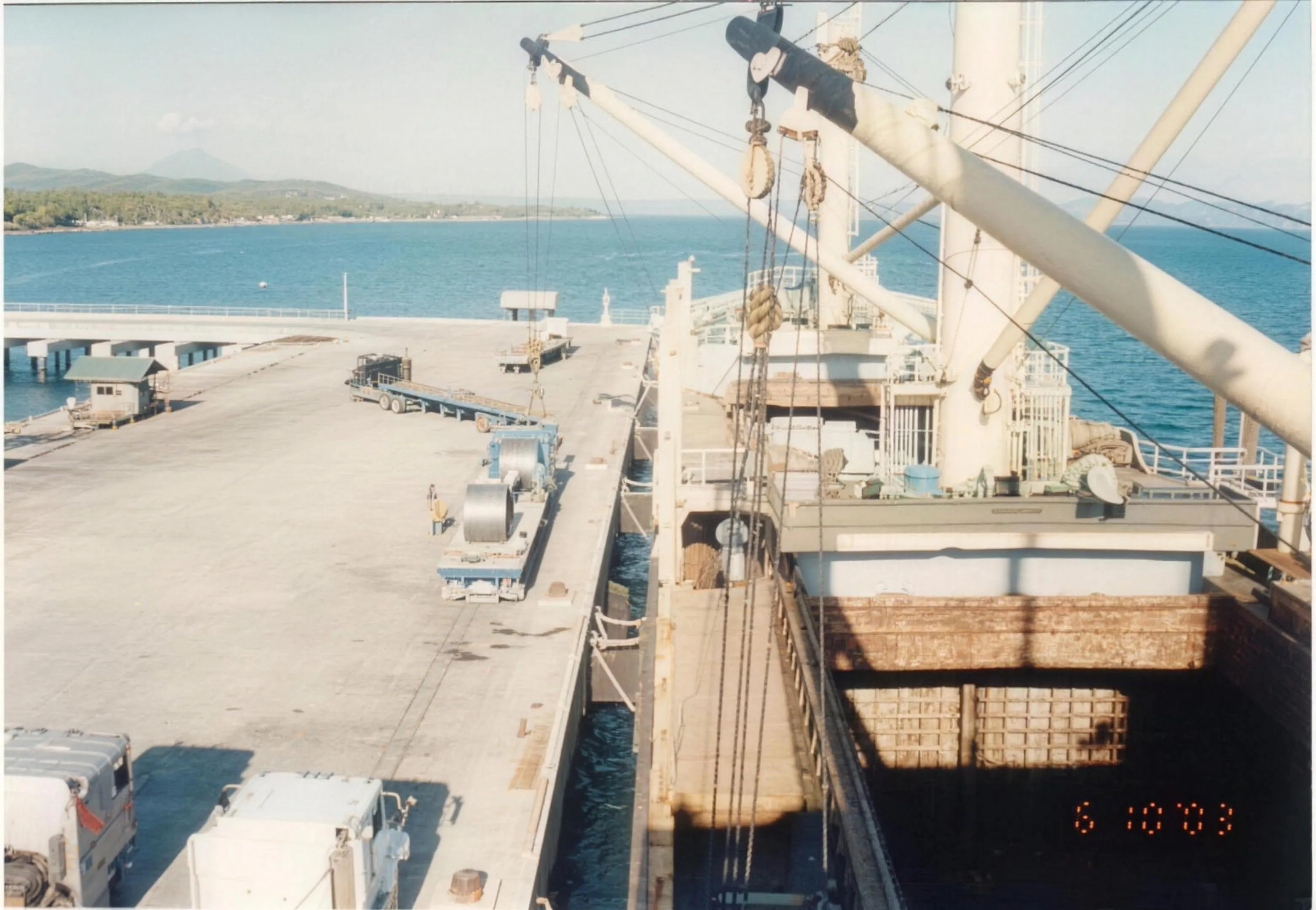 M/V Iwani: Discharging hot-rolled steel plates at Bacnotan Industrial Park.
